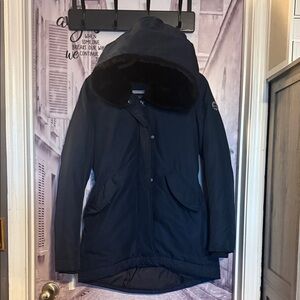Abercrombie and Finch size, small blue hooded jacket